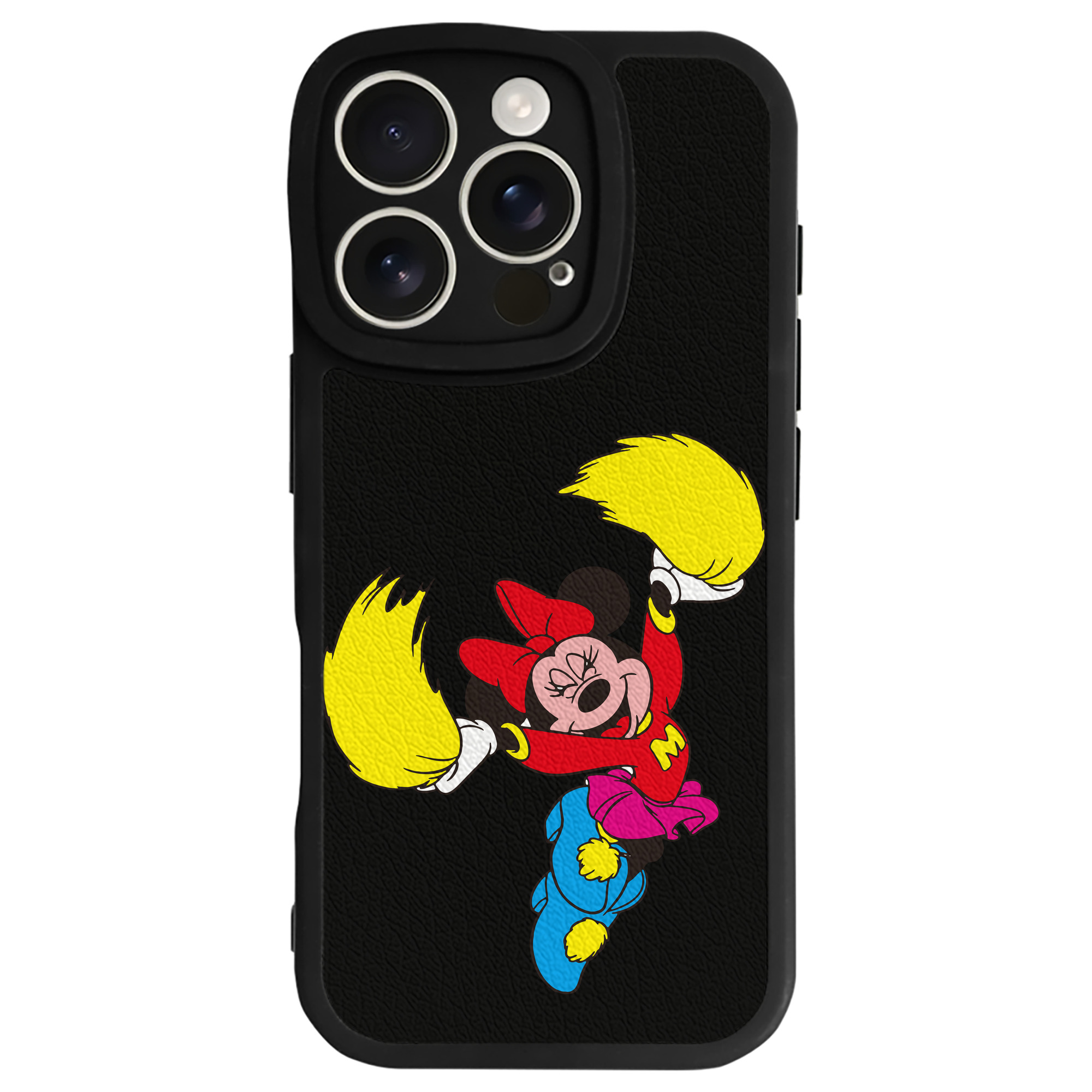 （画像用） ミッキーマウス Mickey Mouse 【iPhone 16シリーズ対応】シリコンスマホケース（レザー調） 材質：シリコン